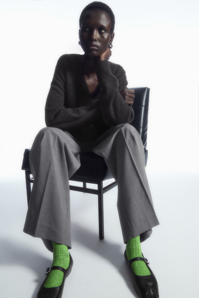 Calcetines COS Acanalado Lurex Mujer Verde España Rebajas 142GTRQVU