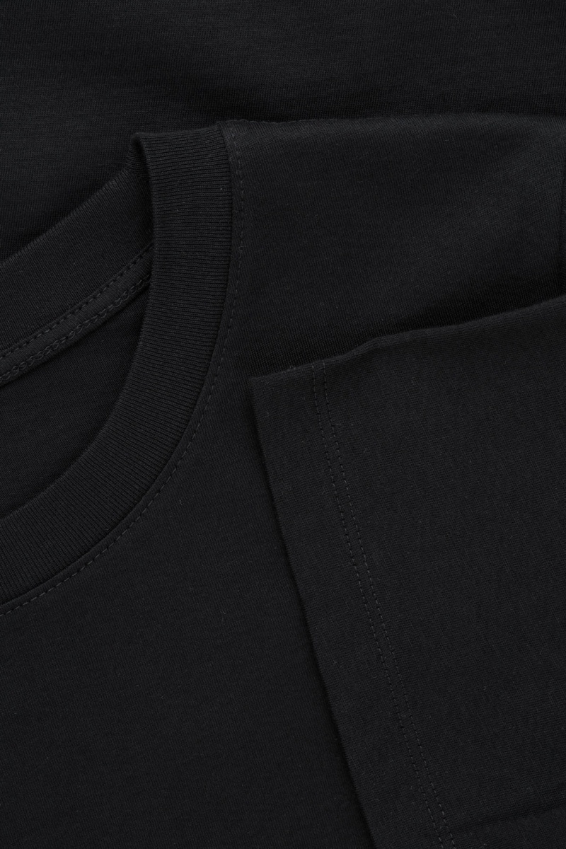 Camiseta COS Regular Fit Mujer Negras España Rebajas 926TRHCIV