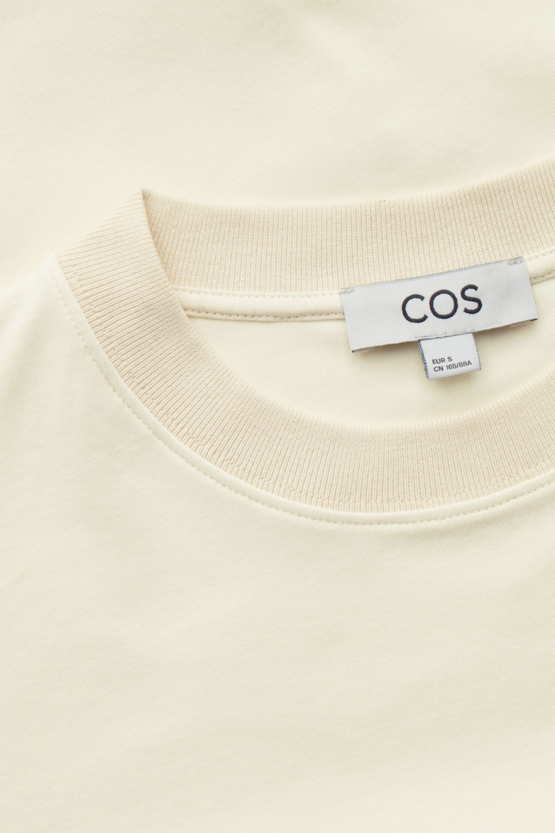 Camiseta COS The Clean Cut Mujer Beige Claro España Rebajas 195BRHSJP