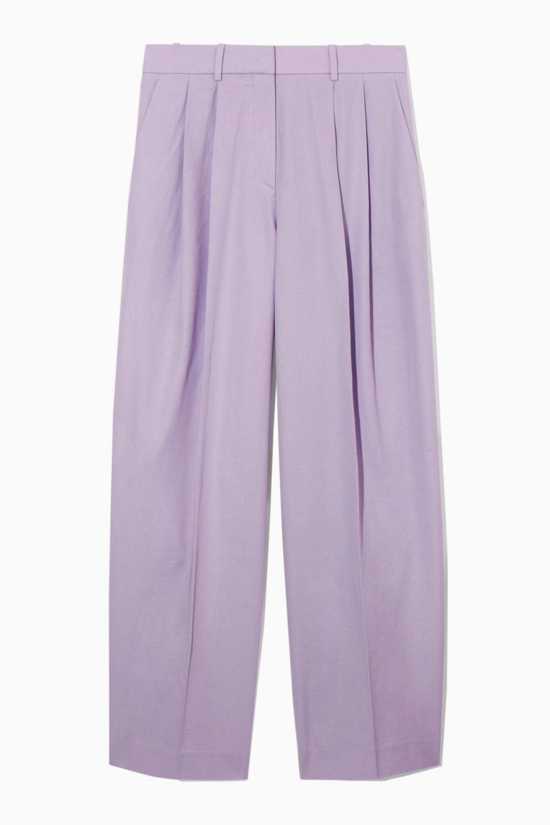 Pantalon COS Anchos-Leg Tailored Mujer Moradas Claro España Rebajas 481YJILXO
