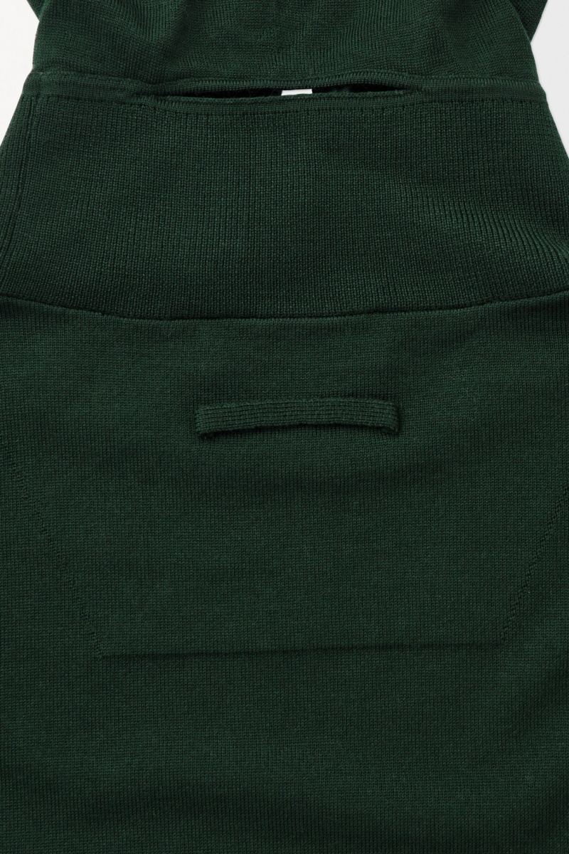 Vestido COS The Encapuchado Lana Mujer Verde Oscuro España Rebajas 430PXJBRD